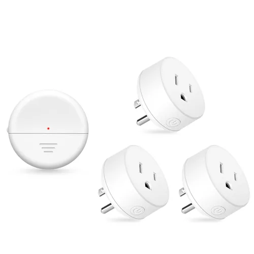 Vista 136 de NineLeaf - Enchufe de salida de control remoto, interruptor de luz de encendido y apagado inalámbrico desmontable 500FT Light Plug Decorator