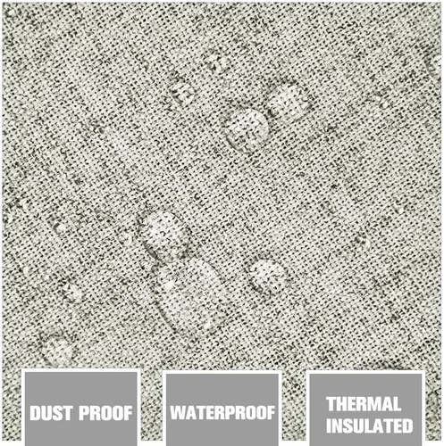 Vista 4 de Cortinas opacas con aspecto de lino de 84 pulgadas de largo, 100% absolutamente opacas, con aislamiento térmico, ahorro de energía, con textura, 2