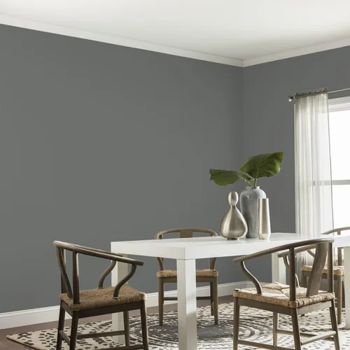 Vista 333 de Glidden Pintura Interior + Imprimación: Gris/Plata Antigua, Una Capa, Satinado, 1 Galón
