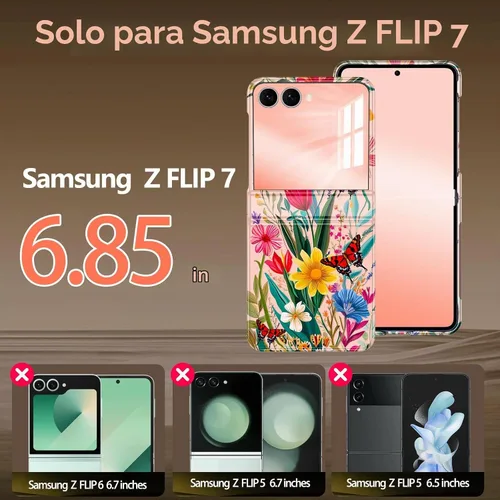 Vista 2 de Hekodonk Funda para Galaxy Z Flip 7, compatible con MagSafe, protector de pantalla integrado, protección de bisagra, magnética, delgada, a prueba