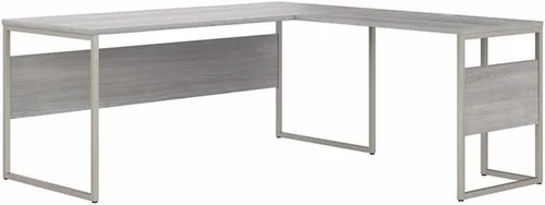 Vista 11 de Bush Business Furniture Escritorio híbrido en forma de L de 72W x 30D con patas de metal en nogal negro