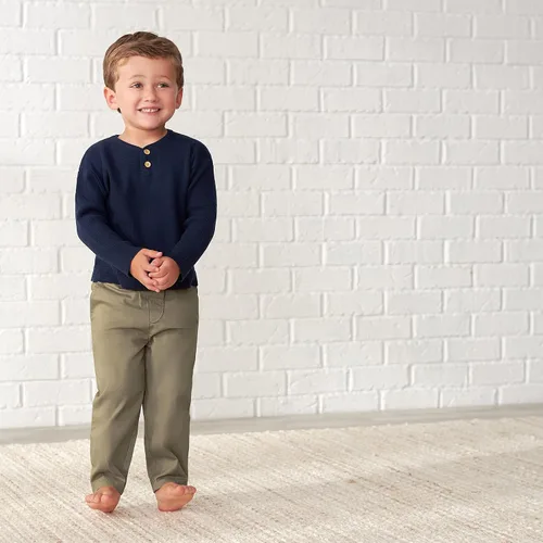 Vista 9 de Gerber Pantalones de lona para bebés y niños pequeños