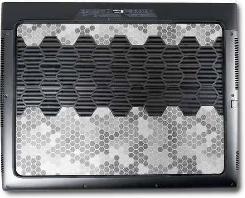 Vista 3 de MightySkins - Kit completo de envoltura completa con purpurina compatible con Alienware M18 R1 (2023), diseño de camuflaje hexadotas, protector