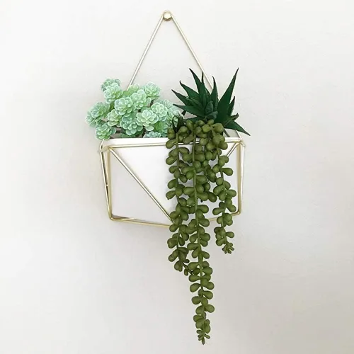 Vista 5 de 6 piezas artificiales de cadena de perlas falsas, plantas suculentas colgantes falsas (6, verde)
