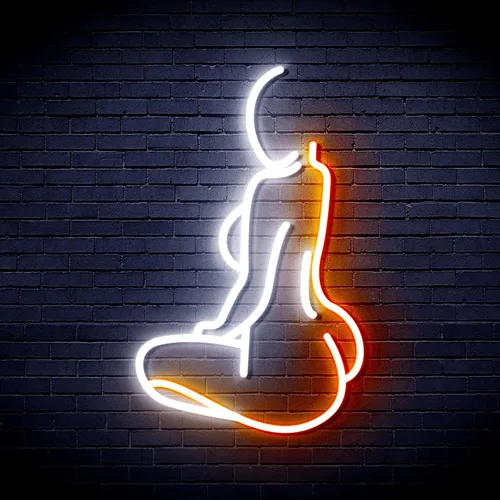 Vista 16 de ADVPRO Señora Back Shape Flex Silicone LED Neon Sign - Azul - st16s32-fnu0267-b