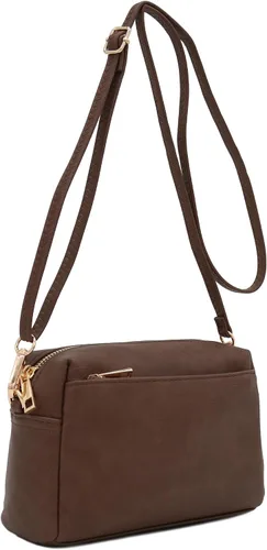 Vista 131 de FashionPuzzle Triple Zip Small Crossbody Bag