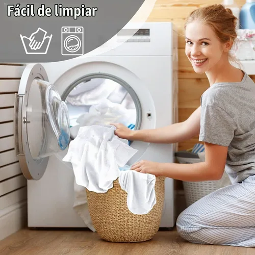 Vista 6 de Juego de tapa de inodoro y tapa de tanque de inodoro de terciopelo elástico Blanco