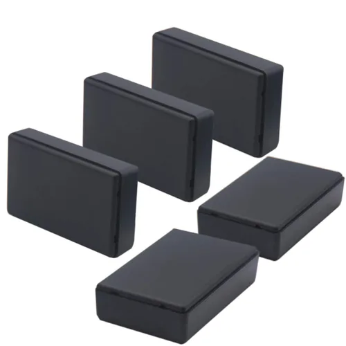Vista 22 de Zulkit 12 cajas de proyecto de plástico ABS para proyectos eléctricos, caja de conexiones de energía, color negro, 1.97 x 1.10 x 0.59 pulgadas 12