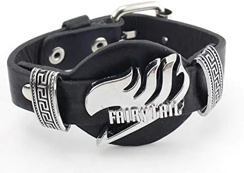 Vista 2 de Jewelry Unique Anime Series - Pulsera de piel sintética negra para hombre