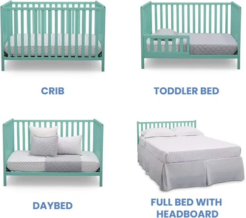 Vista 15 de Delta Children Heartland - Colchón convertible 4 en 1, color negro + Twinkle Galaxy para cuna y colchón para niños pequeños (paquete)