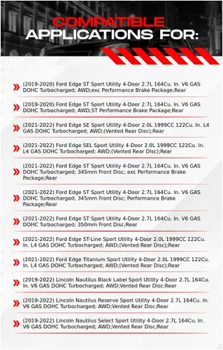 Vista 2 de R1 Concepts Frenos traseros y rotores Hardware incluido Kit de pastillas de freno y rotores de freno trasero óptimo OEp Compatible con Ford