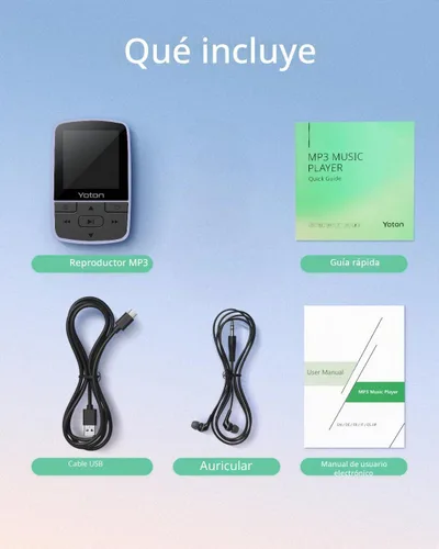 Vista 5 de Yoton Reproductor de MP3 con Bluetooth, máximo 64 GB, HiFi, púrpura