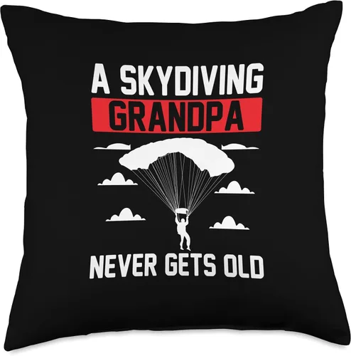 Vista 5 de Skydiving Grandpa Never Gets Too Old Parachute Skydiver Almohada