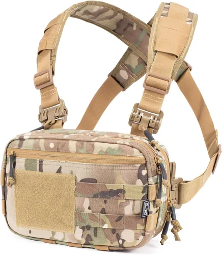 Vista 11 de Bolso Táctico de Cinturón de Pecho Oculto para Transporte Discreto CCW, Bolso Molle IFAK EMT Organizador Médico para Caza al Aire Libre, Tiro