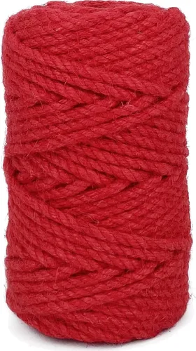 Vista 12 de Leecogo Cuerda de yute de 4,5 mm 30 metros de cuerda natural para manualidades, ideal para jardinería en casa, macramé, manualidades, DIY, postes