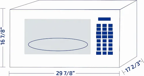 Vista 4 de Impecca Horno microondas de 1.6 pies cúbicos de 30 pulgadas, 1000 vatios, con luz de superficie, sistema de ventilación de 2 velocidades, controles