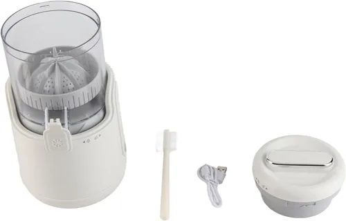 Vista 5 de CHICIRIS Exprimidor eléctrico recargable por USB, extractor de jugo, motor de 360 grados para limón naranja cítrico DC7.4V, boquilla a prueba
