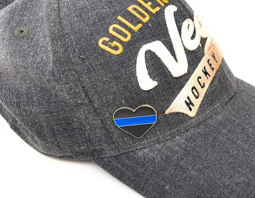 Vista 3 de Funiverse Bulk 20 Pack Delgado Línea Azul Corazón Apreciación Policía Solapa Tie Pin