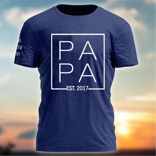 Vista 3 de NAZENTI Camisa personalizada para papá y papá, camisa personalizada con nombre para abuelo y nietos, cumpleaños, Navidad, día del padre, regalo