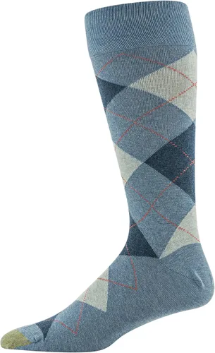 Vista 3 de GOLDTOE Men's Carlyle Argyle Crew Dress Socks, 3-Pairs