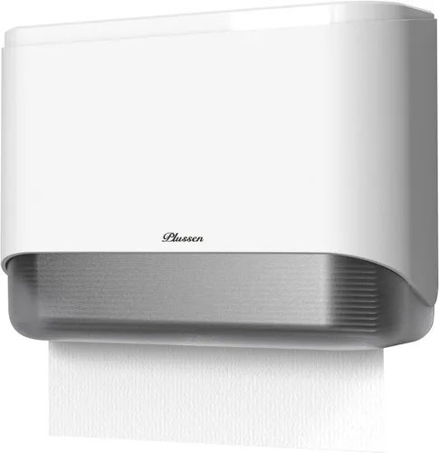 Vista 12 de Dispensador de toallas de papel para montaje en pared, adhesivo sin perforación, multipliegue, triple pliegue C, dispensador comercial de toallas