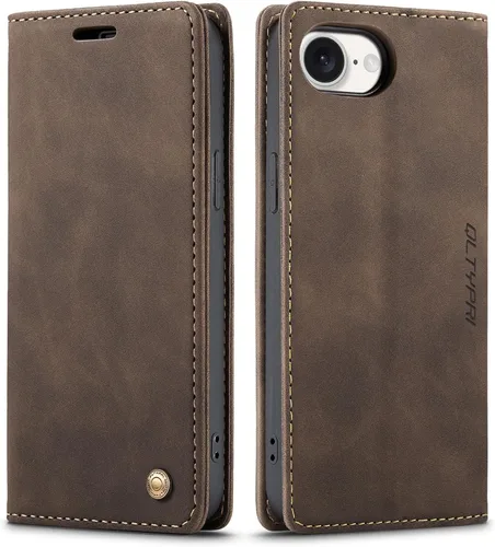 Vista 82 de QLTYPRI Para iPhone Air Case Wallet Con Tarjetero, Vintage PU Cuero Kickstand Cierre Magnético A Prueba De Golpes Folio Libro Funda Para IPhone 17