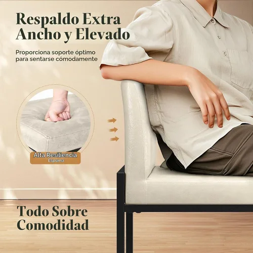 Vista 3 de Sophia & William - Juego de 4 taburetes de bar con respaldo