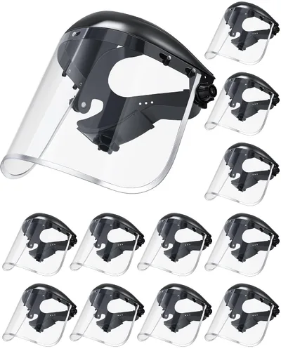 Vista 13 de Copkim Paquete de 3 Protectores Faciales Super Seguros para Rectificado. Protector Facial Transparente para Rectificado y Corte. Resistente a
