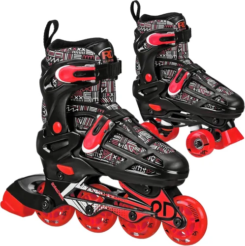 Vista 8 de Roller Derby Falcon 2 en 1 Combo Quad y Patines en línea para niños, tamaño ajustable
