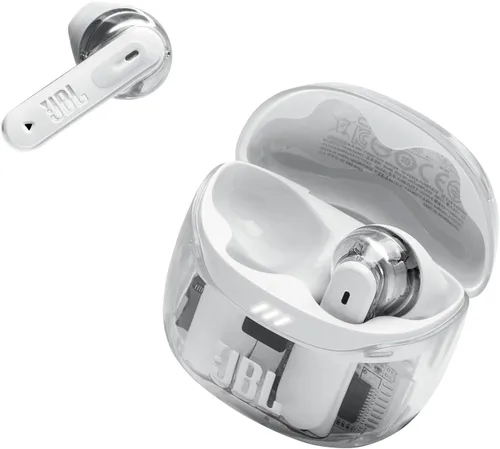 Vista 2 de JBL Tune Flex 2 Ghost Edition - True Wireless Noise Cancelling Earbuds - Ghost White 11.4 x 11.4 in