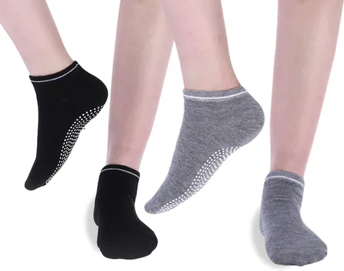 Vista 4 de Koccido 6 pares de calcetines de yoga antideslizantes para mujer calcetines antideslizantes para pilates barra baile yoga con empuñaduras calcetines