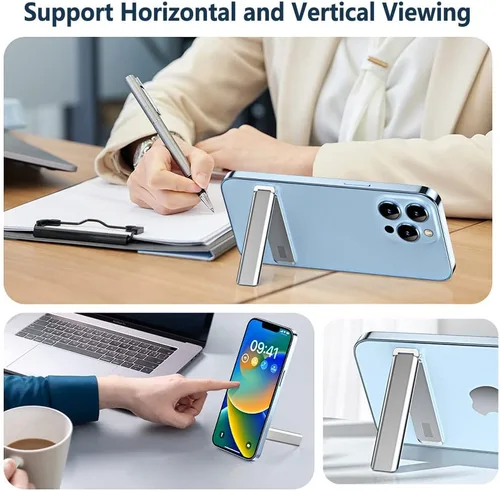 Vista 7 de Kinizuxi - Soporte para teléfono celular, 2 unidades, soporte de aluminio para escritorio
