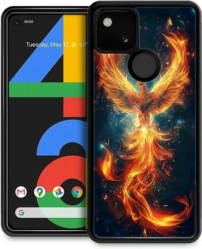 Vista 266 de Compatible con Google Pixel 4A 5G Mobile Case Creative Acrylic Panel trasero Silicona Protección Grip especialmente diseñado para Google Pixel 4A 5G