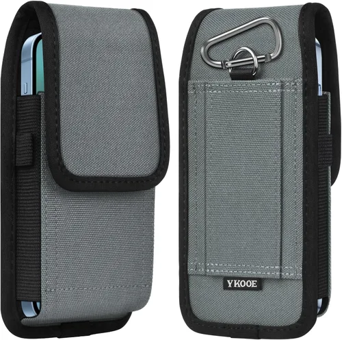 Vista 10 de ykooe Funda para Teléfono Móvil de Nylon con Hebilla Compatible con iPhone 17 16 15 14 13 12 11 y Modelos Pro, Samsung Galaxy S20 S21 S22 S23 S24