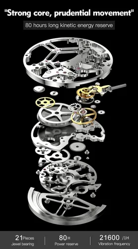 Vista 5 de OLEVS Relojes automáticos para hombre, esqueleto mecánico de lujo, color negro, plateado, impermeable, luminoso, cristal de zafiro