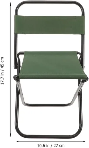 Vista 3 de BESPORTBLE Silla plegable para acampar al aire libre, silla plegable portátil ligera, taburete de pesca pequeño con material resistente