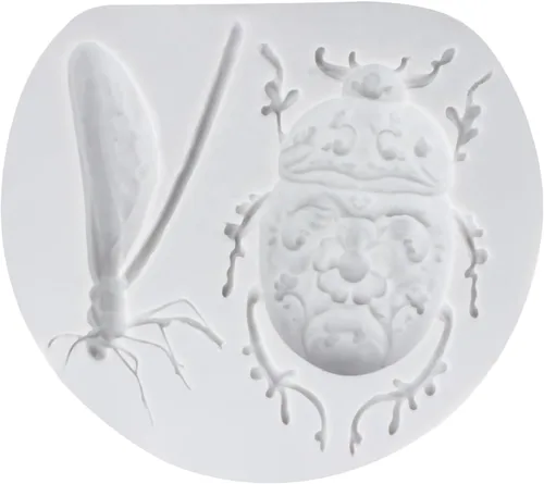 Vista 3 de Lingzhi Moldes de silicona de libélula para fondant, moldes de silicona para escarabajos para decoración de pasteles, decoración de cupcakes Estilo a