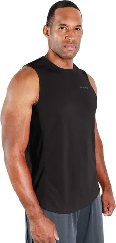 Vista 6 de DEVOPS - Paquete de 3 camisetas sin mangas para hombre, ajuste seco, para músculos, camiseta de entrenamiento