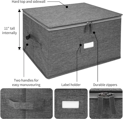 Vista 2 de popoly Contenedores de almacenamiento de China 17" x 13" x 6", cajas de almacenamiento de Stemware