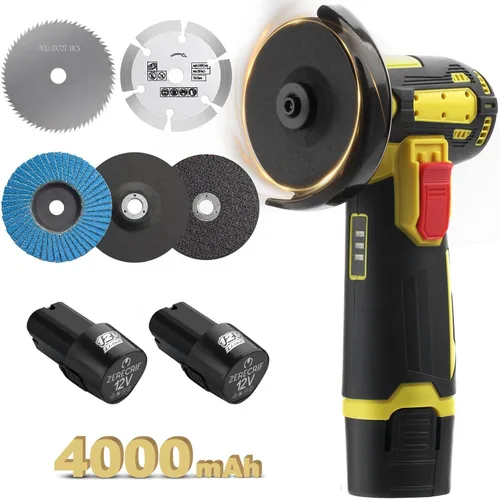 Vista 6 de 19500RPM Mini Angle Grinder Tool, 4000 mAh Cordless Angle Grinder with battery, Small Portable Angle Grinder, Cordless cut off tool,Brushless