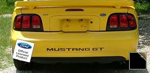 Vista 2 de Letras de inserción para parachoques trasero, calcomanías para Ford Mustang GT Negro (Mate) - CBM (se ajusta a 1994-1998)