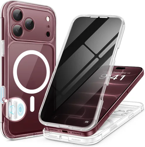 Vista 11 de BERFY for iPhone 12 Pro Max Case, Fit for Magsafe Negro