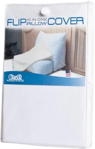 Vista 4 de Contour Protector de funda de almohada, color beige estándar (20 pulgadas de ancho) (paquete de 2)