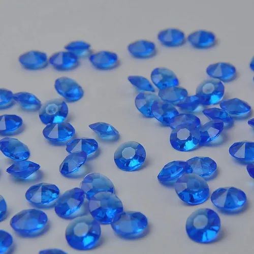 Vista 2 de ZKC 10mm 1000 piezas de cuentas de relleno de jarrón de diamante de acrílico de 10 mm para centro de mesa de boda, decoración de confeti de mesa