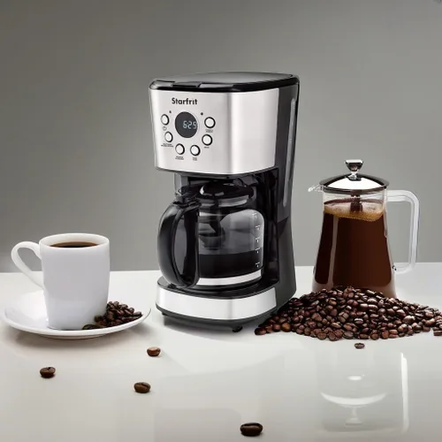 Vista 5 de Starfrit Cafetera de goteo programable - 12 tazas - Pantalla LCF - Diseño de acero inoxidable