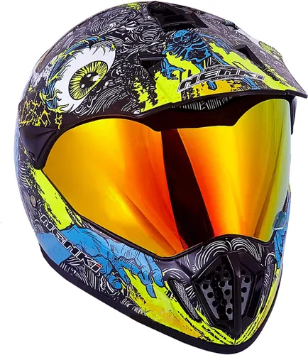 Vista 7 de Cascos de Dirt Bike ATV MX Motocross Cascos de Cuatro Ruedas para Adultos Cascos de Motocicleta Deportivos Duales Todoterreno para Hombres Mujeres