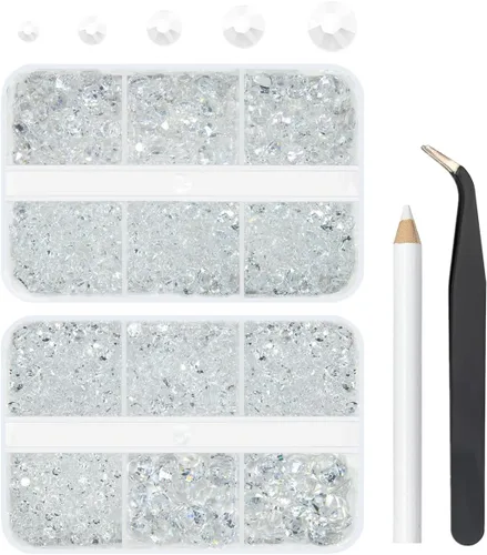 Vista 11 de qiipii Diamantes de imitación de resina AB verde aguamarina con pegamento B7000 para manualidades deslumbrantes de 2mm-6mm piedras gelatinosas
