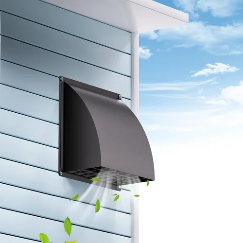 Vista 10 de HG Power Cubierta de ventilación de secadora de 4 pulgadas exterior con Negro