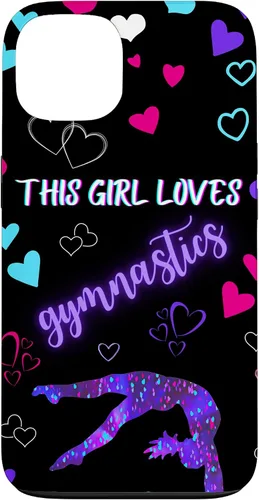 Vista 7 de Funda para iPhone 16 Gymnast This Girl Heart Loves Gymnastics Pink Teal