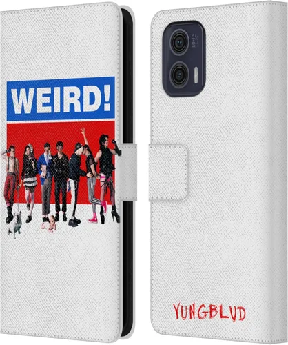 Vista 10 de Head Case Designs Officially Licensed Yungblud Face Graphics Leather Book Wallet Case Cover Compatible with Motorola Moto G73 5G